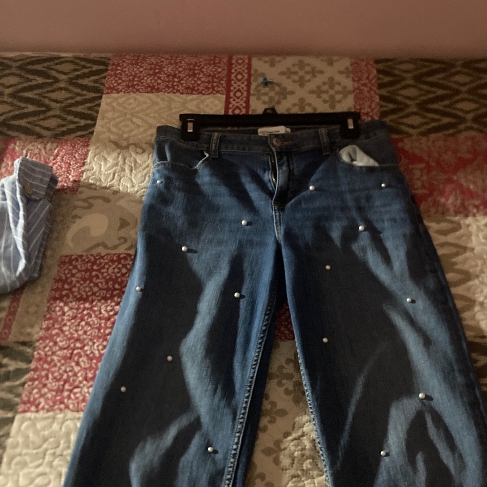 Abercrombie Kids Blue Wide Leg Jeans